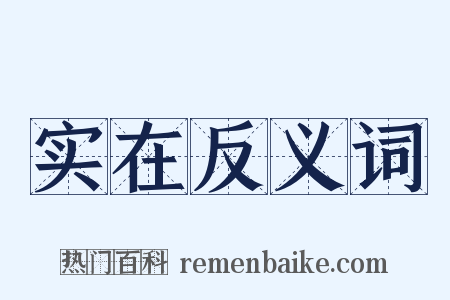 实在反义词是什么意思的图片